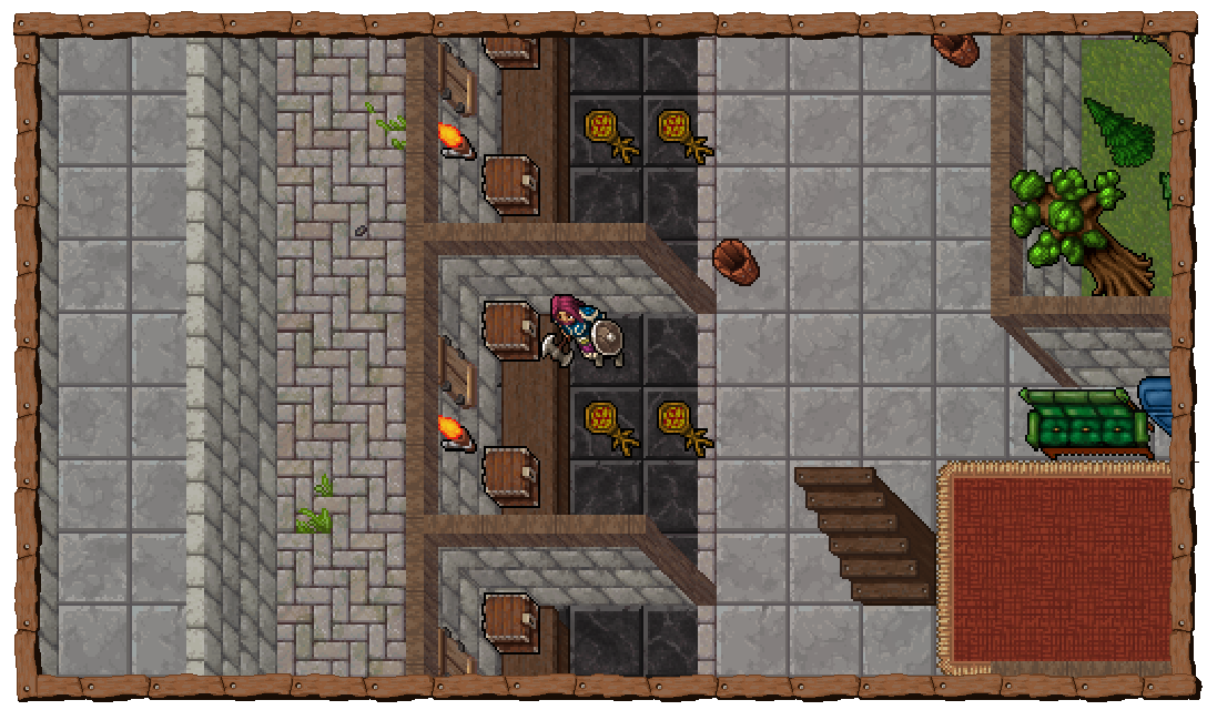 A Midhem character exploring a city